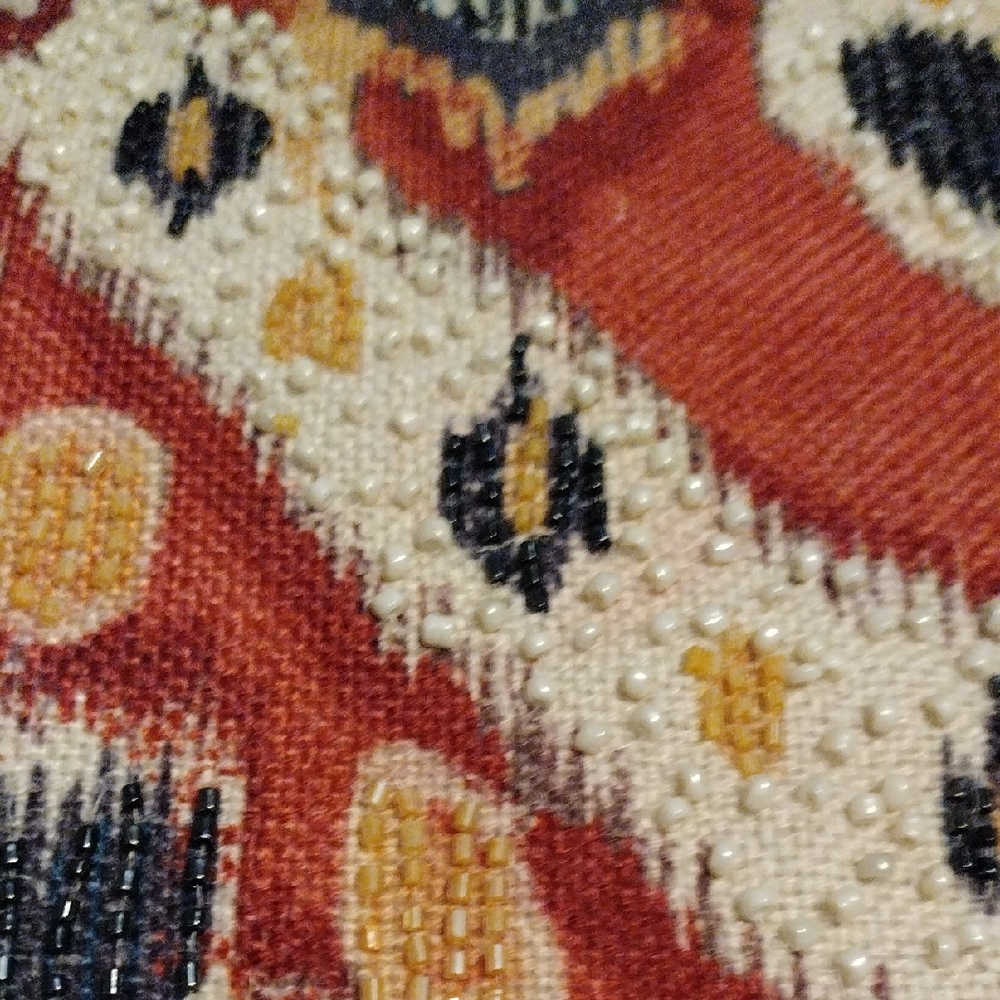 Artisan Red and Black Decorative Pillow - Picture 7 of 9